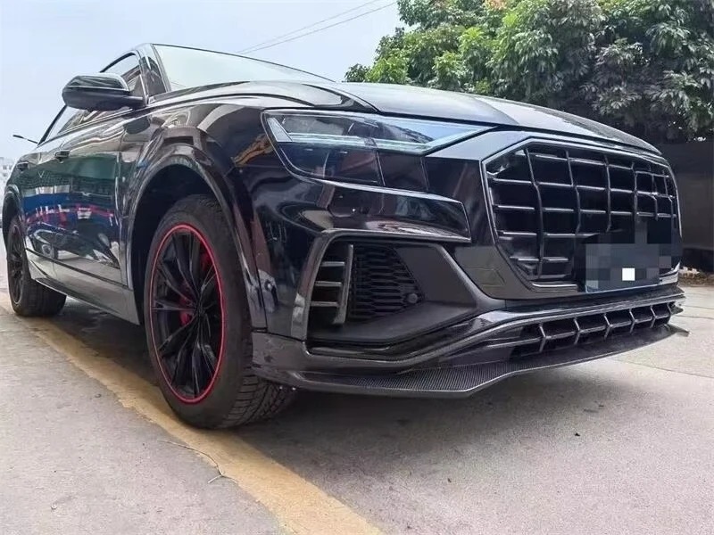 Q8 Upgrade Facelift at Style Body Kit for Q8 Front Lip Rear Diffuser Wide Fender Flares Dry Carbon Fiber Car Bodykit